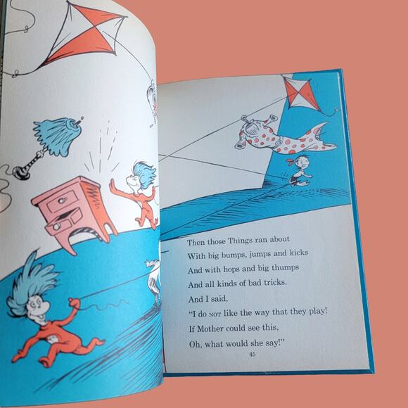 Vintage 1985 Dr. Seuss' :the Cat in The Hat" Hardcover Children's Book - Picture 5 of 7